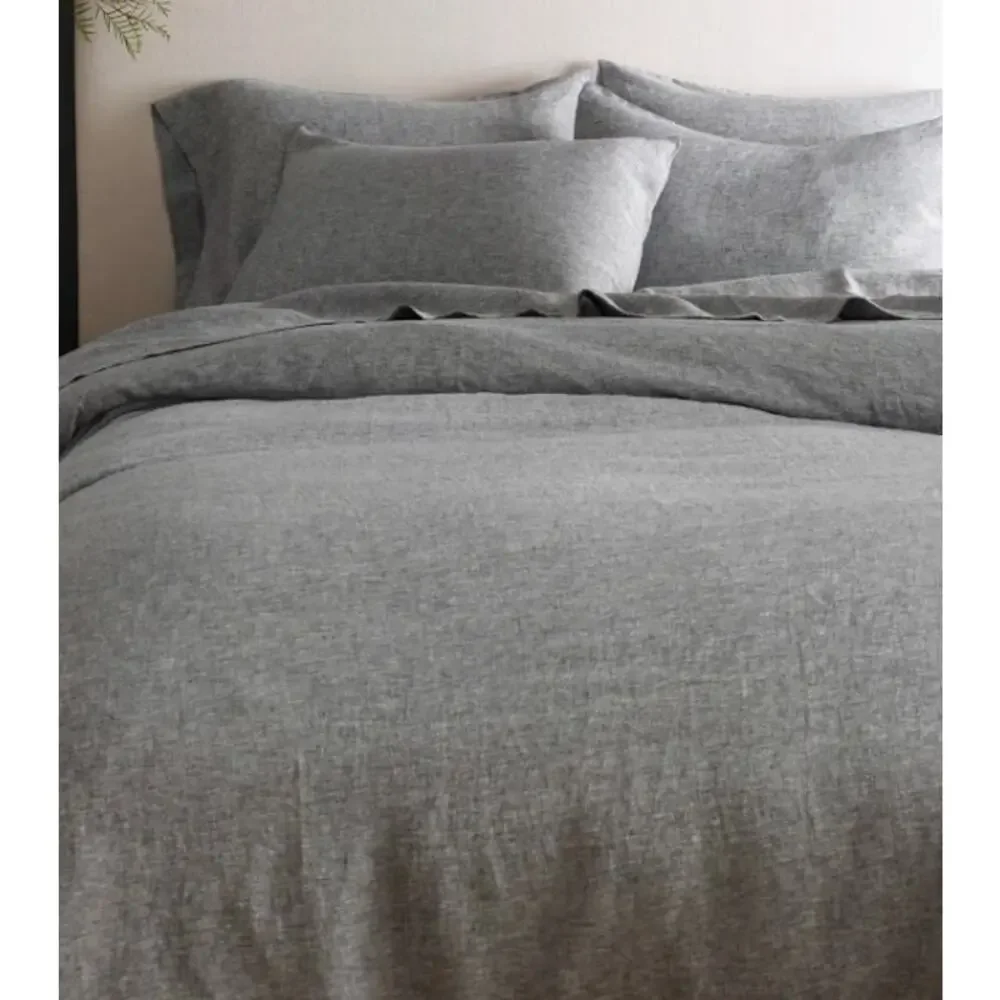 Quince European Linen Duvet Cover Charcoal Chambray Twin NEW  NO INSERT/SHAMS